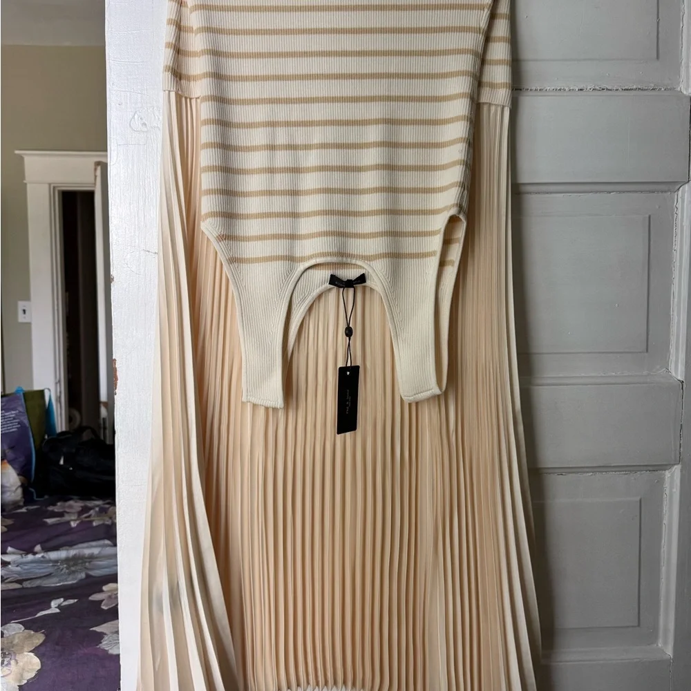 rag & bone Cream and Tan Striped Maxi Dress - Picture 7 of 7